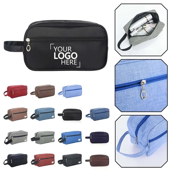 Fabric Travel Toiletry Organizer Bag with Handle
