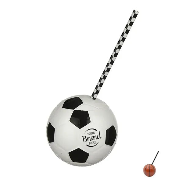 15Oz Soccer Ball Cups With Straws And Lids