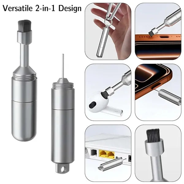 2-in-1 SIM card removal tool with cleaning brush for phones