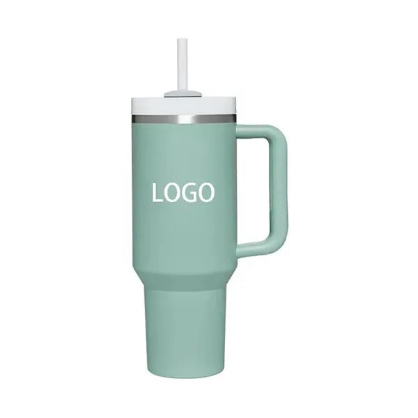 40 oz Vacuum Tumbler w/ Handle & Straw