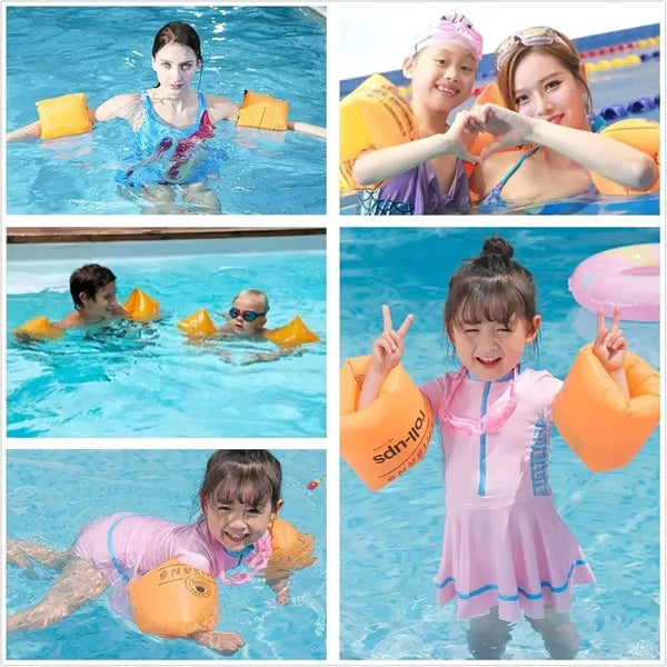 Kids' Inflatable PVC Arm Floaties - Swimming Safety Aid