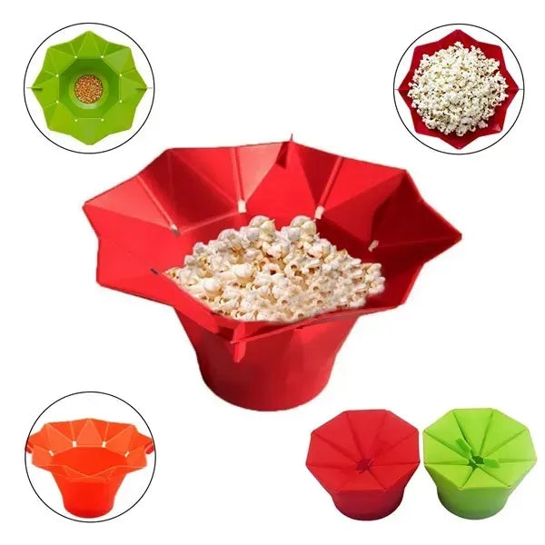 Microwave Food Grade Silicone Popcorn Popper