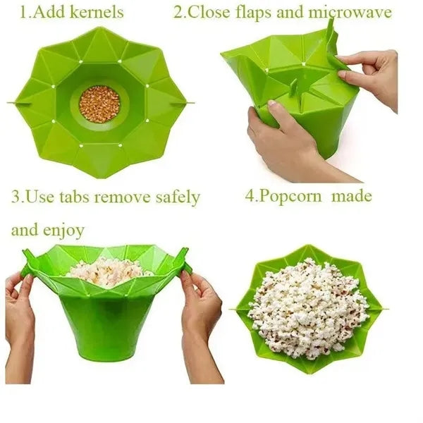 Microwave Food Grade Silicone Popcorn Popper