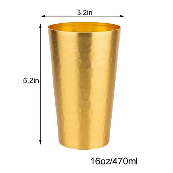16oz Hammered Aluminum Beer Tumbler