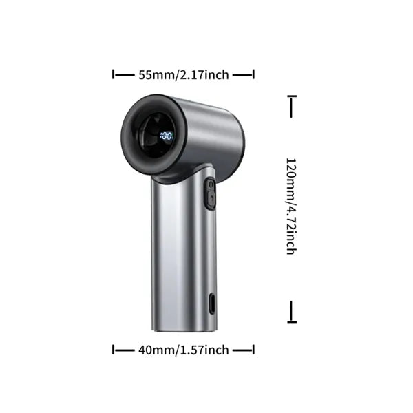 High-Speed Brushless Mini Handheld Fan with LED Display