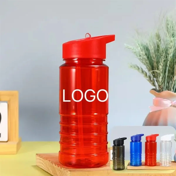Banded Line Up Bottle with Flip Straw Lid - 20oz