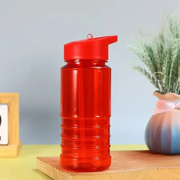 Banded Line Up Bottle with Flip Straw Lid - 20oz