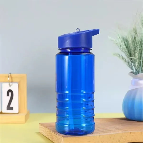 Banded Line Up Bottle with Flip Straw Lid - 20oz