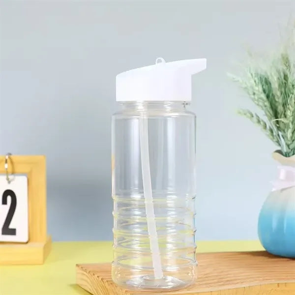 Banded Line Up Bottle with Flip Straw Lid - 20oz