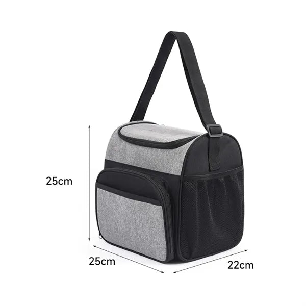 Portable Insulated Lunch Bag with Adjustable Strap