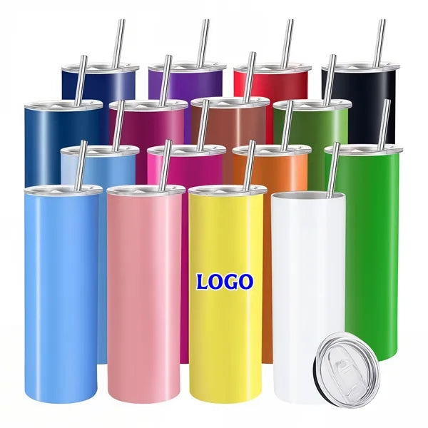 20oz Stainless Steel Insulated Tumbler with Lid and Straw