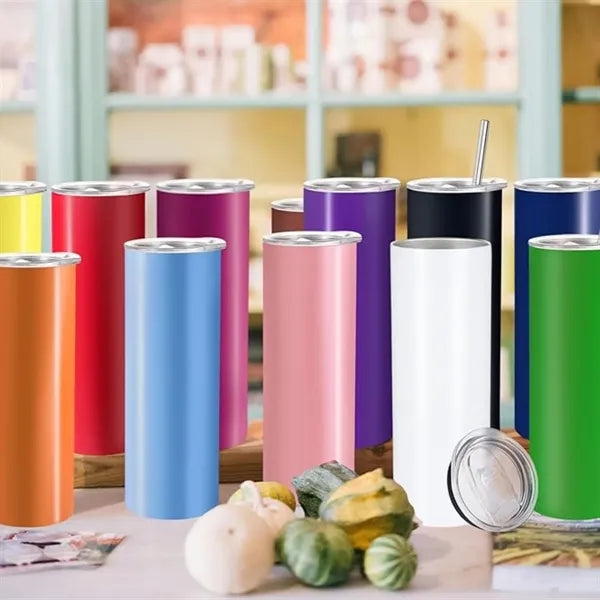 20oz Stainless Steel Insulated Tumbler with Lid and Straw
