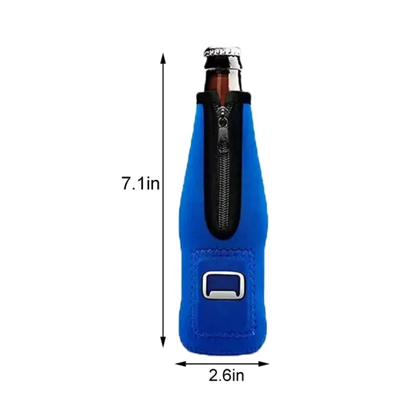 Neoprene Beer Bottle Cooler With Opener