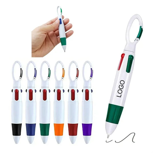 Click Pen with Carabiner Clip