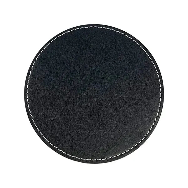 Leather 4 Round Coaster Set