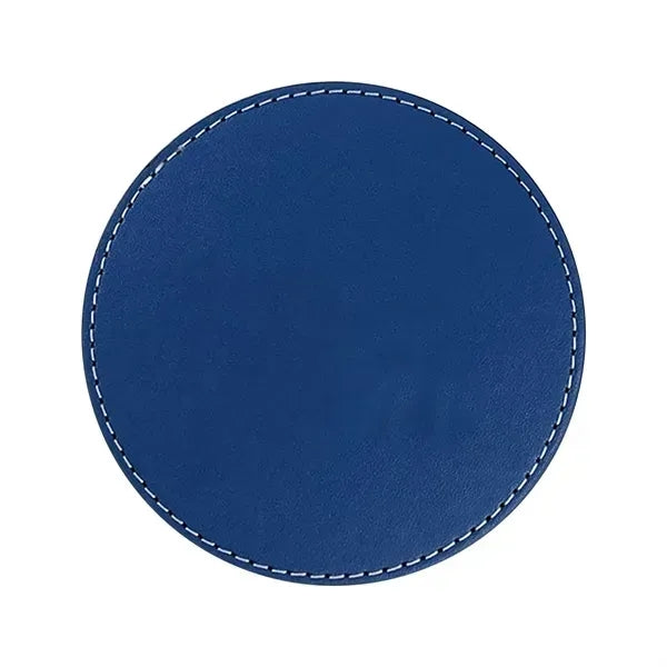 Leather 4 Round Coaster Set