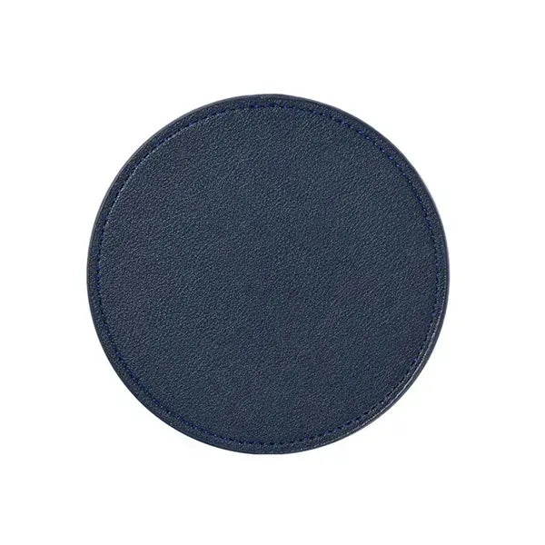 Leather 4 Round Coaster Set
