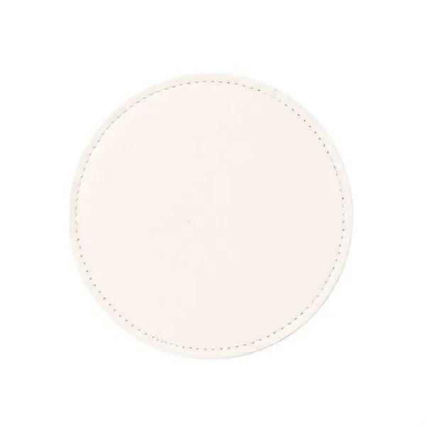 Leather 4 Round Coaster Set