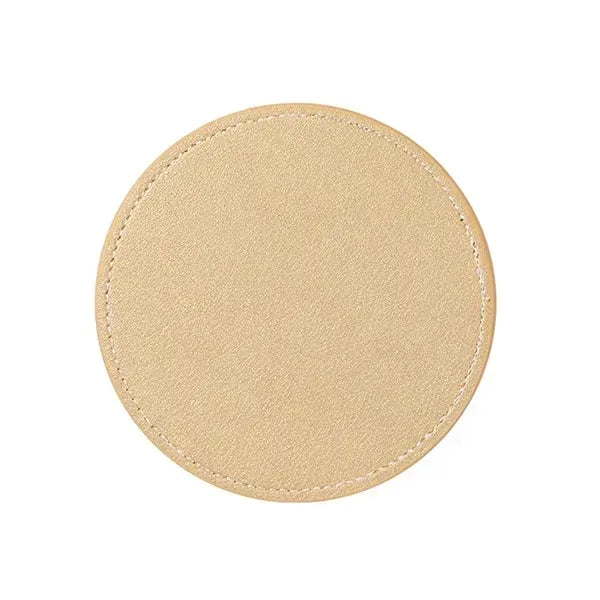 Leather 4 Round Coaster Set