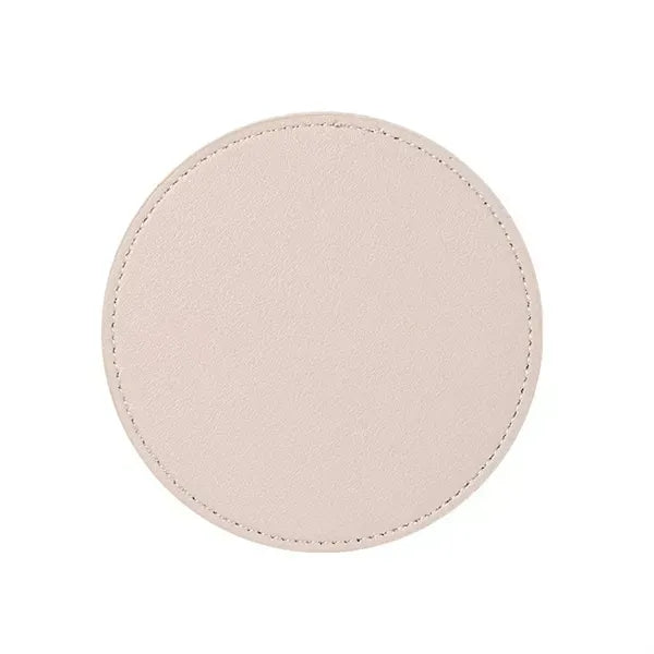 Leather 4 Round Coaster Set