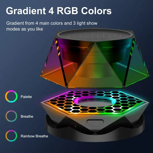 Magnetic Diamond Wireless Speaker with Multi RGB Color Light