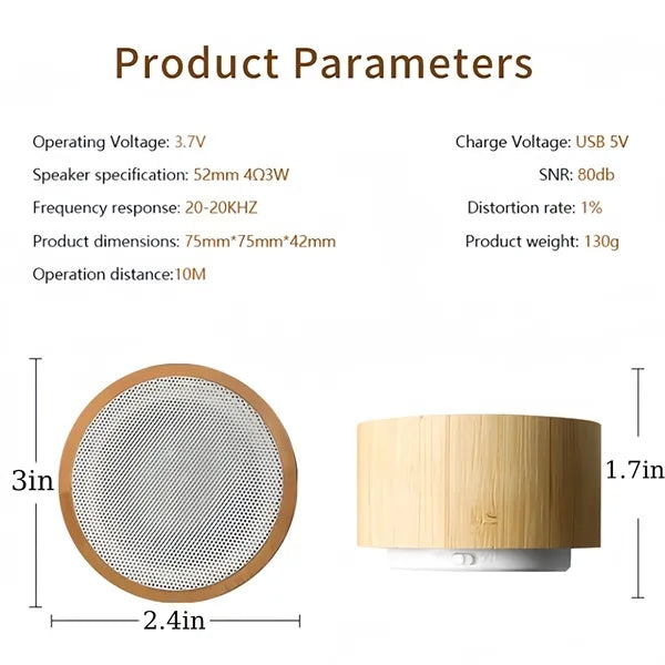 Bamboo Wood Mini Speaker