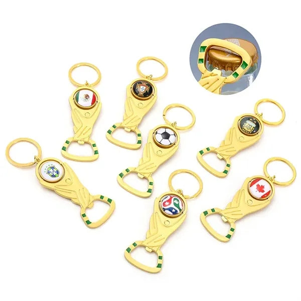 2026 World Cup Multi-Function Bottle Opener Keychain Custom