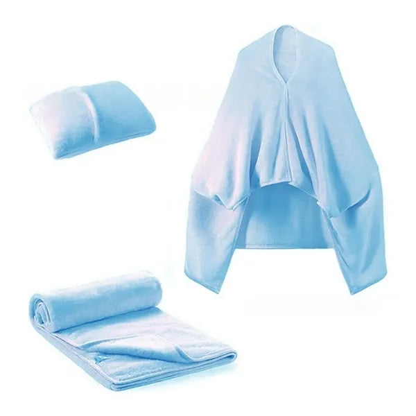 MOQ Shawl Blanket Pillow 2-in-1 with Sleeves