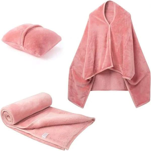MOQ Shawl Blanket Pillow 2-in-1 with Sleeves