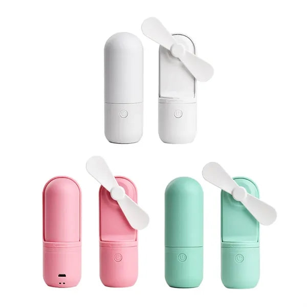 Capsule Design Portable USB Fan with Handheld & Desktop Use