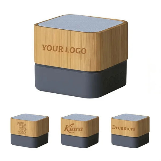 RGB Light Eco-Friendly Bamboo Wireless Mini Portable Speaker