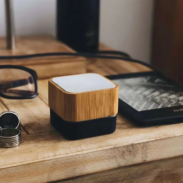 RGB Light Eco-Friendly Bamboo Wireless Mini Portable Speaker