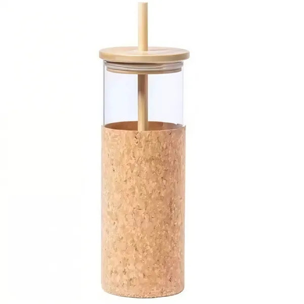Oz Glass Tumbler with Bamboo Lids & Silicone Sleeve