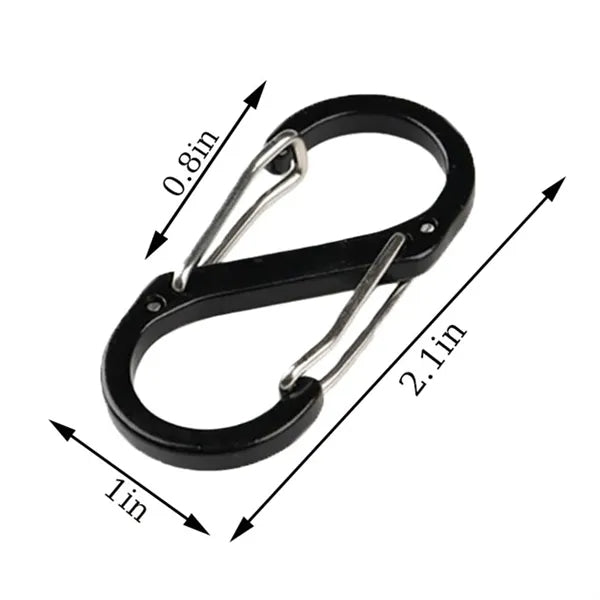 Aluminum S-Shaped Carabiner Keychain