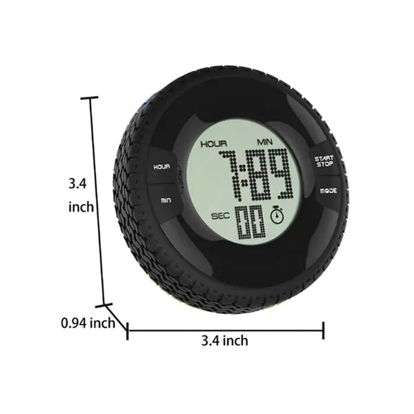 Tire Pattern Digital Timer with Stand and Magnet