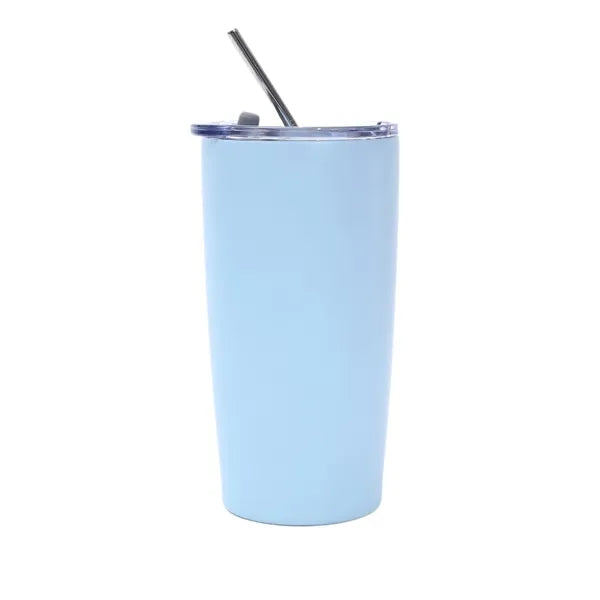 20oz Stainless Steel Tumbler with Stainless Straw