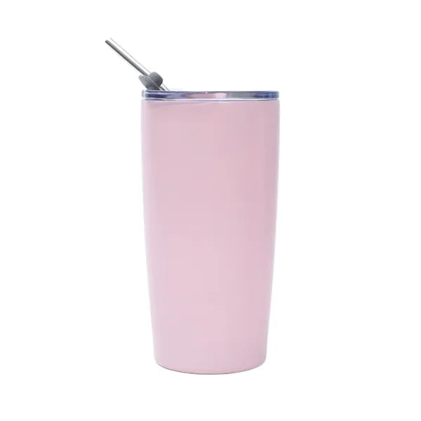 20oz Stainless Steel Tumbler with Stainless Straw