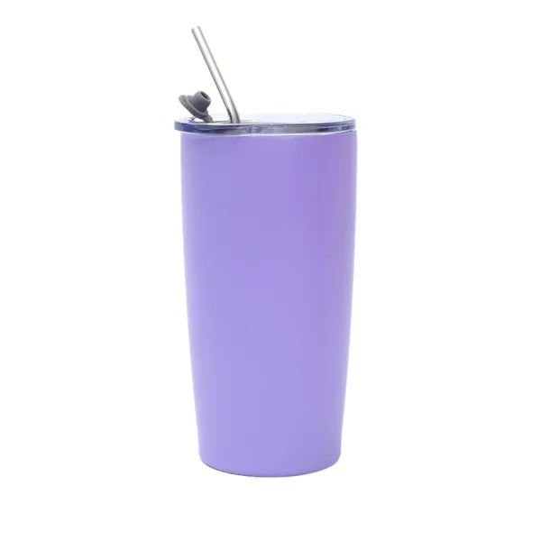 20oz Stainless Steel Tumbler with Stainless Straw