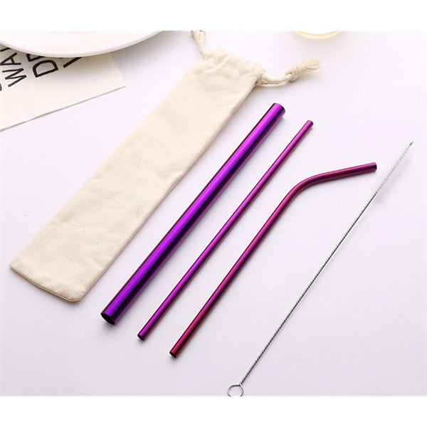 4 Pcs Stainless Steel Straw