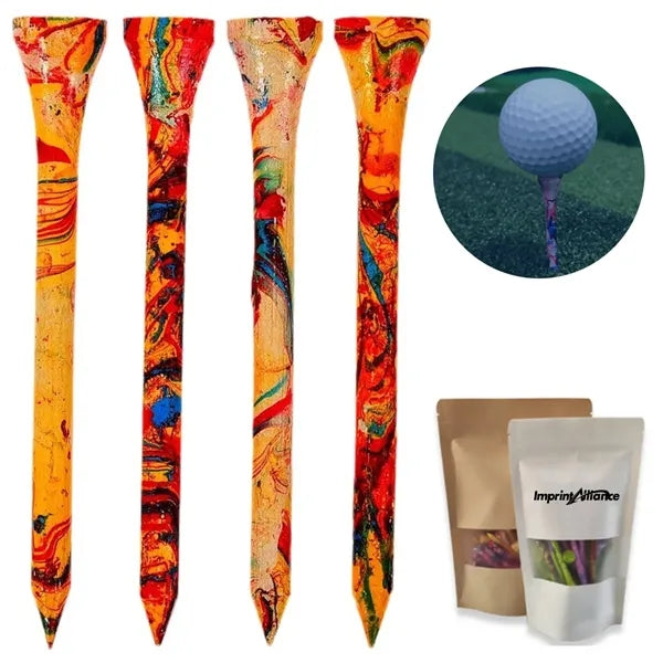 Standard 2-3/4" Natural Hardwood Golf Tees For Tournaments