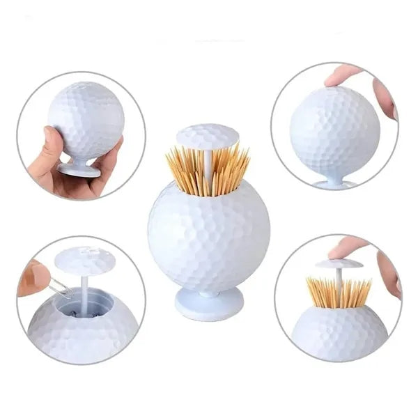 Automatic Pop-Up Golf Ball Shape Toothpick Dispenser