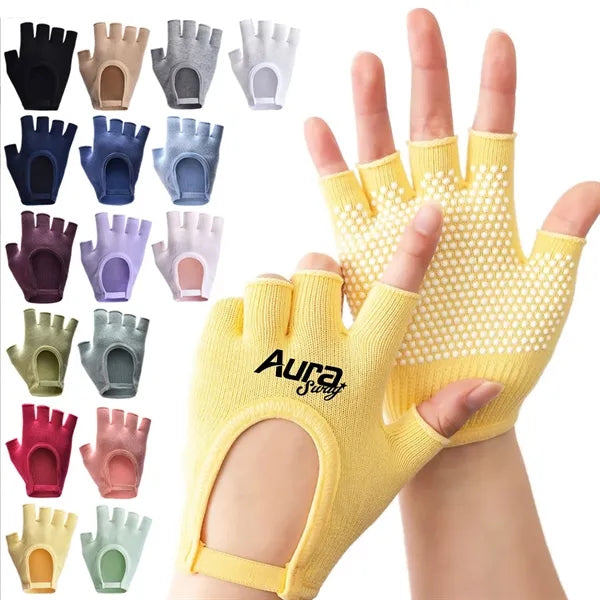 Fingerless Yoga Gloves Non Slip Fitness Handwear