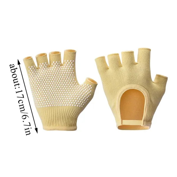 Fingerless Yoga Gloves Non Slip Fitness Handwear