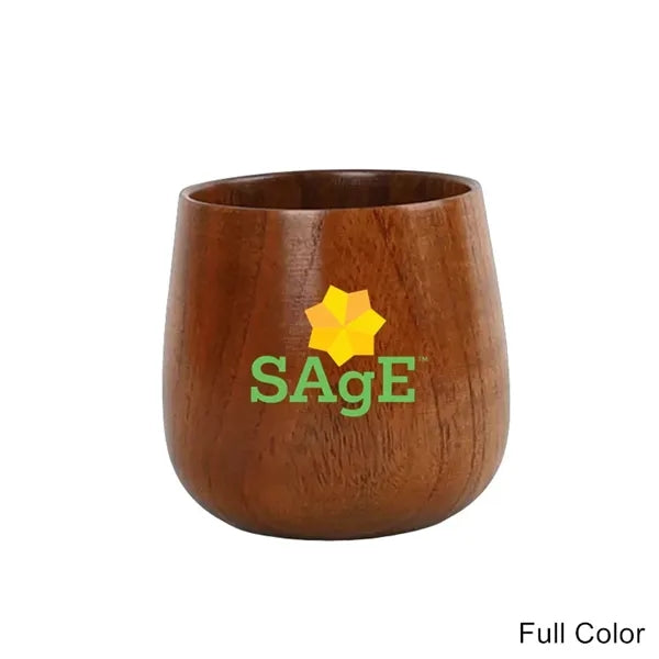 1.7 to 12 oz Carbonized Finish Solid Wood Belly Drink Cup