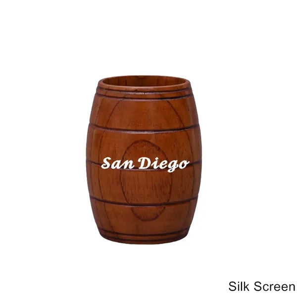 1.7 to 12 oz Carbonized Finish Solid Wood Belly Drink Cup