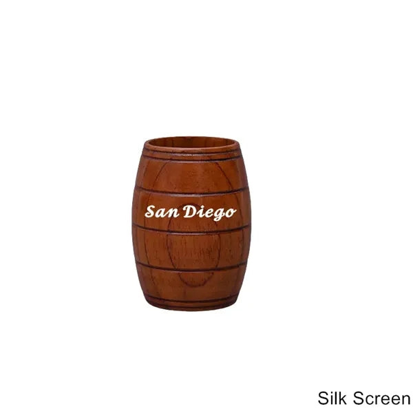 1.7 to 12 oz Carbonized Finish Solid Wood Belly Drink Cup