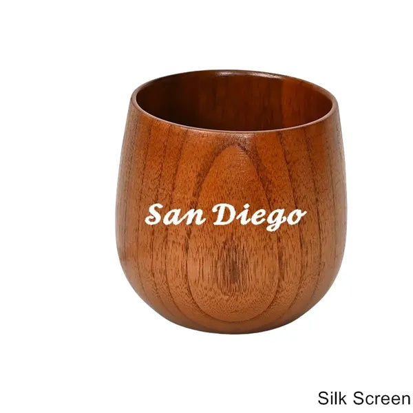 1.7 to 12 oz Carbonized Finish Solid Wood Belly Drink Cup