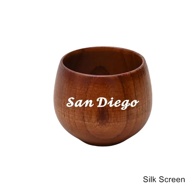 1.7 to 12 oz Carbonized Finish Solid Wood Belly Drink Cup