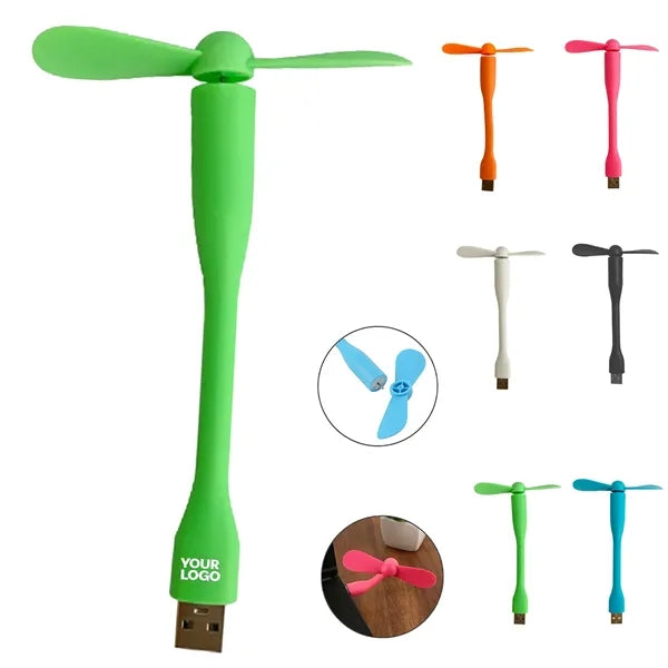 Portable USB Mini Fan Flexible for Laptop Power Bank