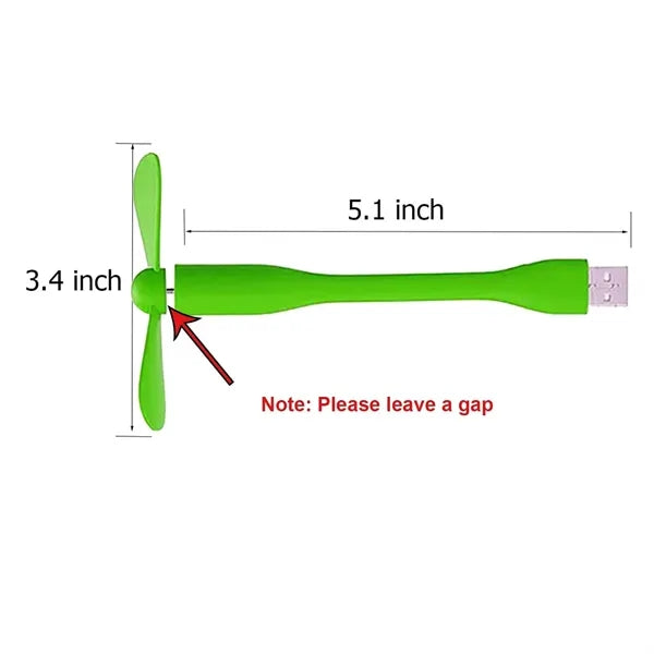 Portable USB Mini Fan Flexible for Laptop Power Bank
